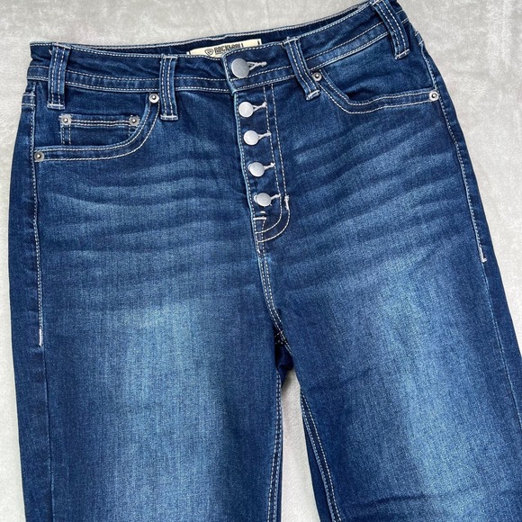 Rock & Roll Denim Jeans Womens 29x32 Blue High Rise Trouser Flared Button Fly - Picture 4 of 14